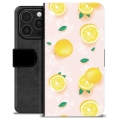 iPhone 16 Pro Custodia Portafoglio - Motivo Limone