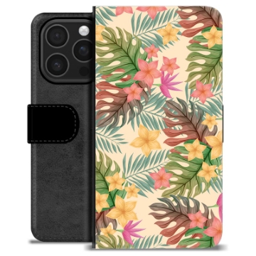 iPhone 16 Pro Custodia Portafoglio - Fiori Rosa