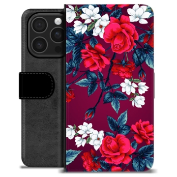 iPhone 16 Pro Custodia Portafoglio - Fiori Vintage