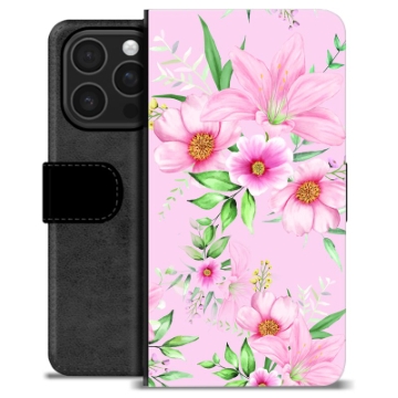 iPhone 16 Pro Custodia Portafoglio - Fiori ad Acquerello
