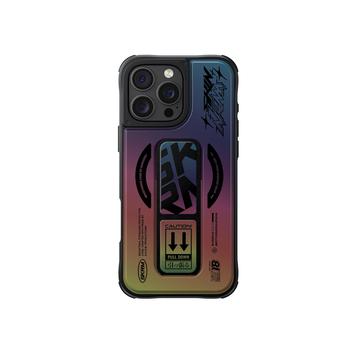 Custodia con supporto per impugnatura iPhone 16 Pro Skinarma Kira Kobai Mag - Olografica