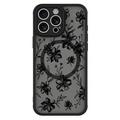 Custodia magnetica protettiva elegante per iPhone 16 Pro - Fiori d'inchiostro