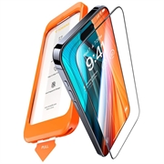 iPhone 16 Pro Torras GlassGo Protezione dello schermo in vetro temperato con strumento di rimozione automatica della polvere - Trasparente