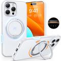 Custodia iPhone 16 Pro Torras O Fitness con cavalletto 360 - Compatibile con MagSafe - Bianco