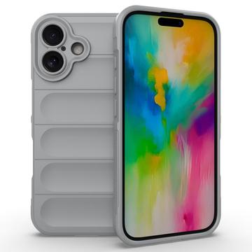 Cover in TPU Rugged per iPhone 16 - Grigio Chiaro