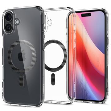 Custodia Spigen Ultra Hybrid Mag per iPhone 16 - Fibra di Carbonio / Chiara
