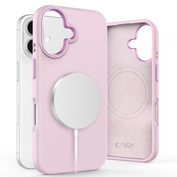 Custodia iPhone 16 Tech-Protect Silicone Pure - Compatibile con MagSafe - Perla rosa