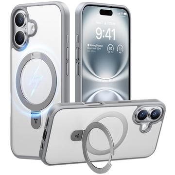 Custodia MagSafe iPhone 16 Torras Guardian Ostand - Grigio titanio