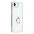 Custodia ibrida iPhone 16e CrystalGlow con supporto per anello - Trasparente