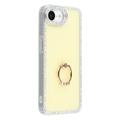 Custodia ibrida iPhone 16e CrystalGlow con supporto per anello - Gialla