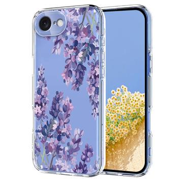 Custodia in TPU con motivo floreale per iPhone 16e - Glicine