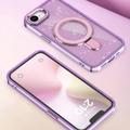 Custodia ibrida iPhone 16e/17e Glitter con Kickstand - Compatibile con MagSafe - Viola