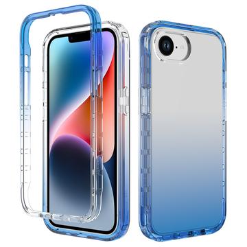 Custodia Ibrida Gradient Series per iPhone 16e - Blu / Trasparente