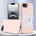 Custodia in silicone liquido per iPhone 16e - compatibile con MagSafe - Rosa