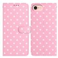 Custodia a portafoglio per iPhone 16e/17e con motivo a pois - Rosa