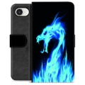 iPhone 16e Custodia Portafoglio - Drago di Fuoco Blu