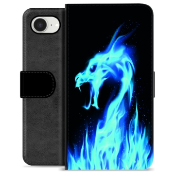 iPhone 16e Custodia Portafoglio - Drago di Fuoco Blu