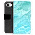 iPhone 16e Custodia Portafoglio - Marmo Blu