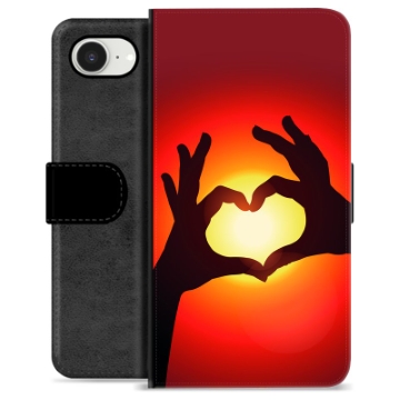 iPhone 16e Custodia Portafoglio - Siluetta del Cuore