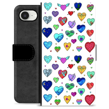 iPhone 16e Custodia Portafoglio - Cuori