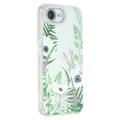 Custodia ibrida iPhone 16e Spring Electroplated IMD con protezione della fotocamera - Fiori verdi