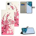 Custodia a Portafoglio Serie Style per iPhone 16e/17e - Fiori Rosa