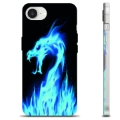 iPhone 16e Custodia TPU - Drago di Fuoco Blu