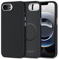 Custodia in plastica per iPhone 16e Tech-Protect Ion Carbon - Compatibile con MagSafe - Nera / Argenta