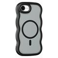 Custodia ibrida magnetica con bordo ondulato per iPhone 16e/17e - Nera
