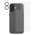 iPhone 17 Set 2 in 1 Protezione del vetro temperato della copertura posteriore e obiettivo della fotocamera - Trasparente
