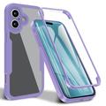 Custodia per iPhone 17 serie 360 Protection - Viola / trasparente