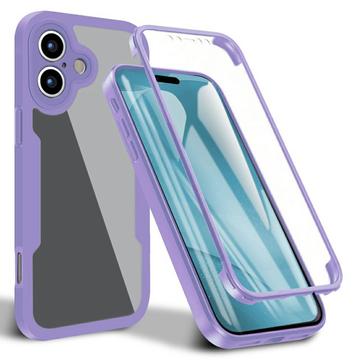 Custodia per iPhone 17 serie 360 Protection - Viola / trasparente