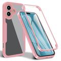 Custodia per iPhone 17 serie 360 Protection - Rosa / Trasparente
