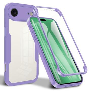 Custodia per iPhone 17 Air serie 360 Protection - Viola / trasparente