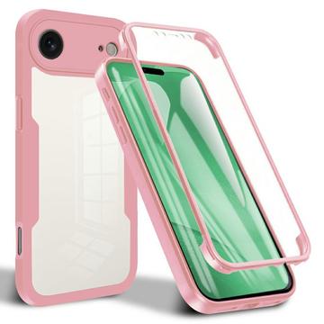 Custodia per iPhone 17 Air serie 360 Protection - Rosa / Trasparente