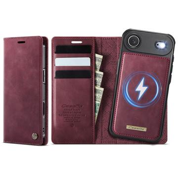Custodia a portafoglio staccabile 2 in 1 iPhone 17 Caseme C49 - Compatibile con MagSafe, RFID - Rossa