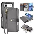 Custodia in pelle a portafoglio con copertura magnetica Dux Ducis Lawa per iPhone Air - Grigia