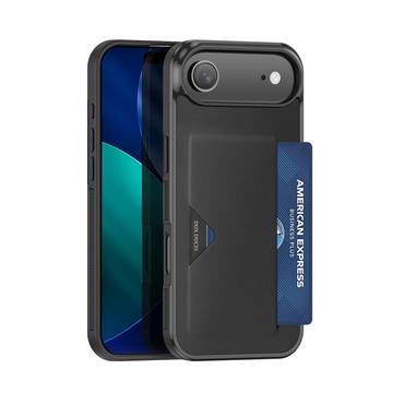 Custodia per iPhone 17 Air Dux Ducis Pocard con portacarte - Nera
