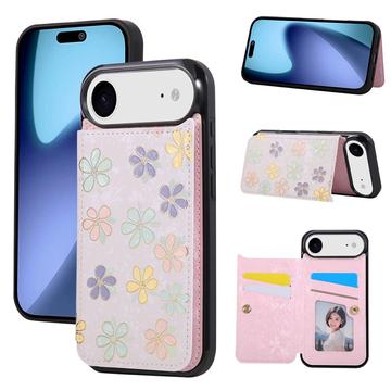 Custodia iPhone 17 Air con stampa floreale e portacarte RFID - Fiori