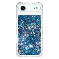 Custodia in TPU iPhone Air Glitter Quicksand - Cuori blu