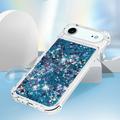 Custodia in TPU iPhone Air Glitter Quicksand - Cuori blu