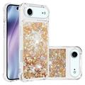 Custodia in TPU iPhone Air Glitter Quicksand - Cuori d'oro