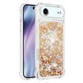 Custodia in TPU iPhone Air Glitter Quicksand - Cuori d\'oro