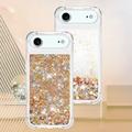 Custodia in TPU iPhone Air Glitter Quicksand - Cuori d\'oro