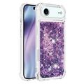 Custodia in TPU iPhone Air Glitter Quicksand - Cuori viola