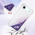 Custodia in TPU iPhone Air Glitter Quicksand - Cuori viola
