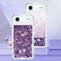 Custodia in TPU iPhone Air Glitter Quicksand - Cuori viola