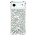 Custodia in TPU iPhone Air Glitter Quicksand - Cuori d\'argento