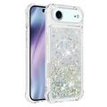 Custodia in TPU iPhone Air Glitter Quicksand - Cuori d\'argento