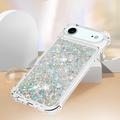 Custodia in TPU iPhone Air Glitter Quicksand - Cuori d\'argento